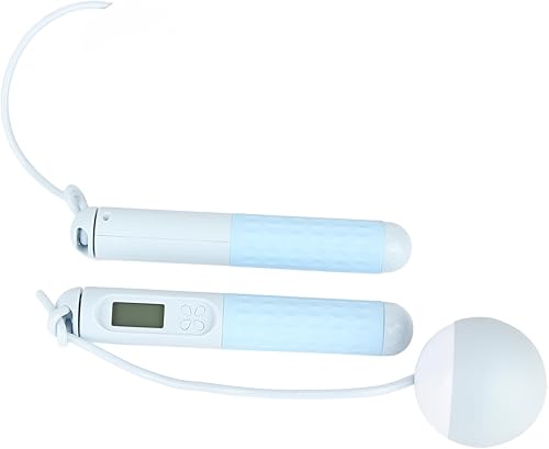 Miniatura 8 de aqxreight Cuerda con contrapeso para adultos, cuerda de saltar para ejercicio de fitness en interiores, batería integrada