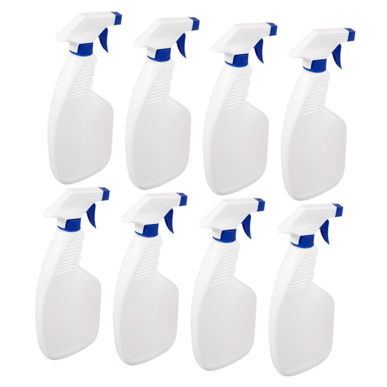 MAGICLULU Spray de Plástico Blanco de 500ml Paquete de 8 Botellas Diseño Ergonómico, Reutilizables para Limpieza para Uso Comercial y Doméstico