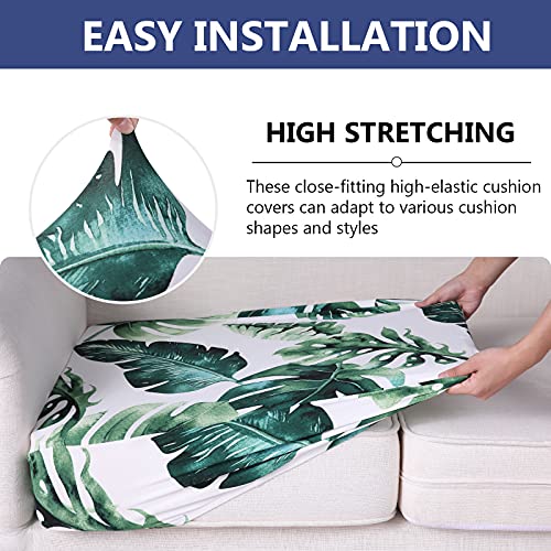 Hyha Printed Sofa Couch Cushion Covers Replacement Chair Cushion Covers Stretch Sofa Seat Cover Furniture Protector Sofa Slipcover Soft Flexibility With Elastic Bottom (Small, Monstera Deliciosa) #TOP3