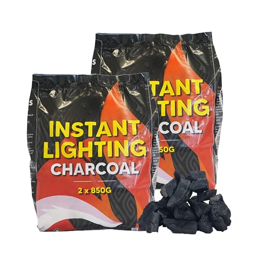 AMOS Instant Light Barbecue Charcoal 4 x 850g BBQ Grill Coal Bags
