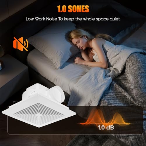 Image of Orsong Bathroom Exhaust Fan 12 inch Panel