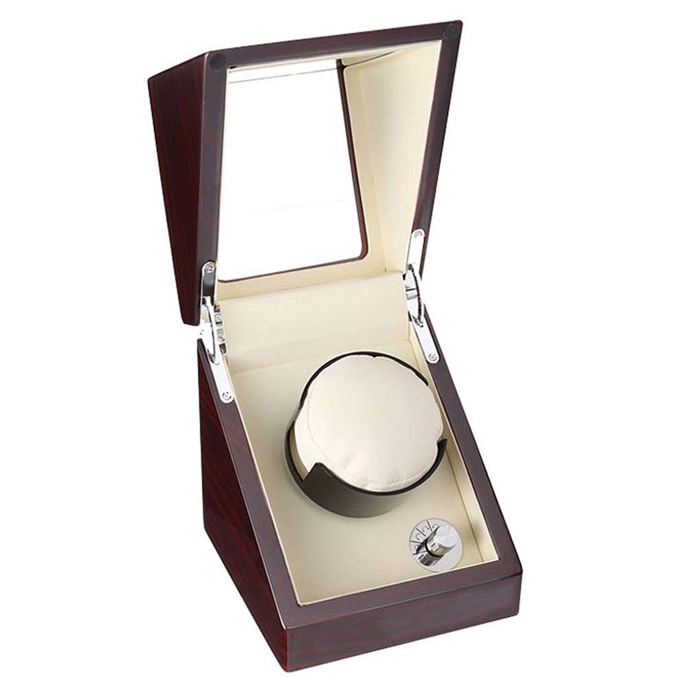CGCSYZ Automatic Single Watch Winder With Motor - 4 Rotation Modes Wooden Handmade Piano Lacquer (Wei? A)