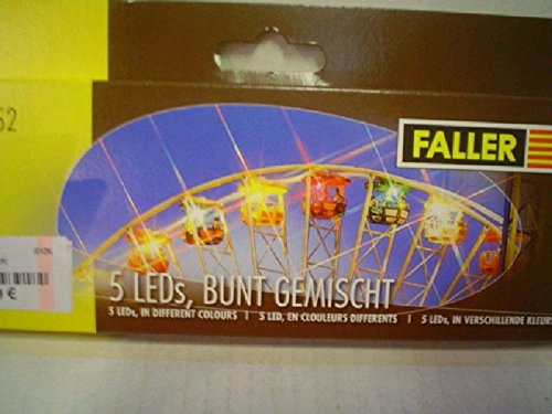 Faller 180652 - Set Da 5 Luci Led, Colori Assortiti