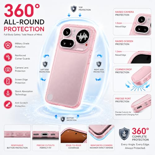 Image of FIRST MART Back Cover for Nothing 4A Pro 5G | Ultra-Thin Frosted Matte Semi-Transparent Silicone Case, Anti-Slip Grip, Precise Fit | Baby Pink