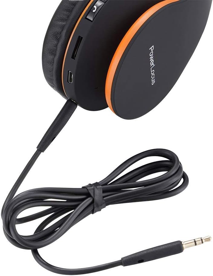 Limited Discount PowerLocus Wireless Bluetooth Over-Ear Stereo Foldable Headphones, Wired Headsets Rechargeable with Built-in Microphone for iPhone, Samsung, LG, iPad (Orange) 🔥 Hot Deals PowerLocus Wireless Bluetooth Over-Ear Stereo Foldable Headphones, Wired Headsets Rechargeable with Built-in Microphone for iPhone, Samsung, LG, iPad (Orange)