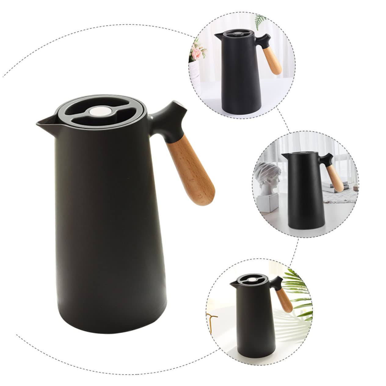 Bouteille Isotherme 1l en Verre à Effet pour Maison Bureau
