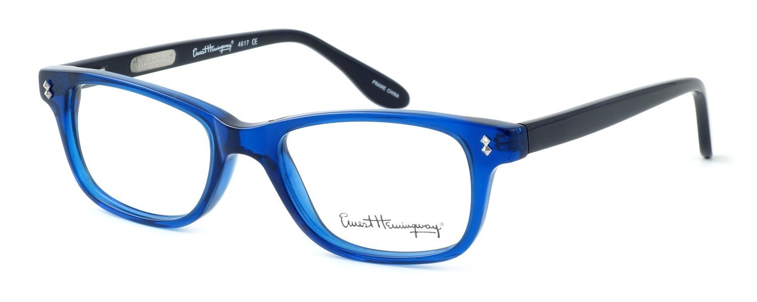 Ernest Hemingway Eyeglass Collection 4617 in Black-Blue ; Demo Lens