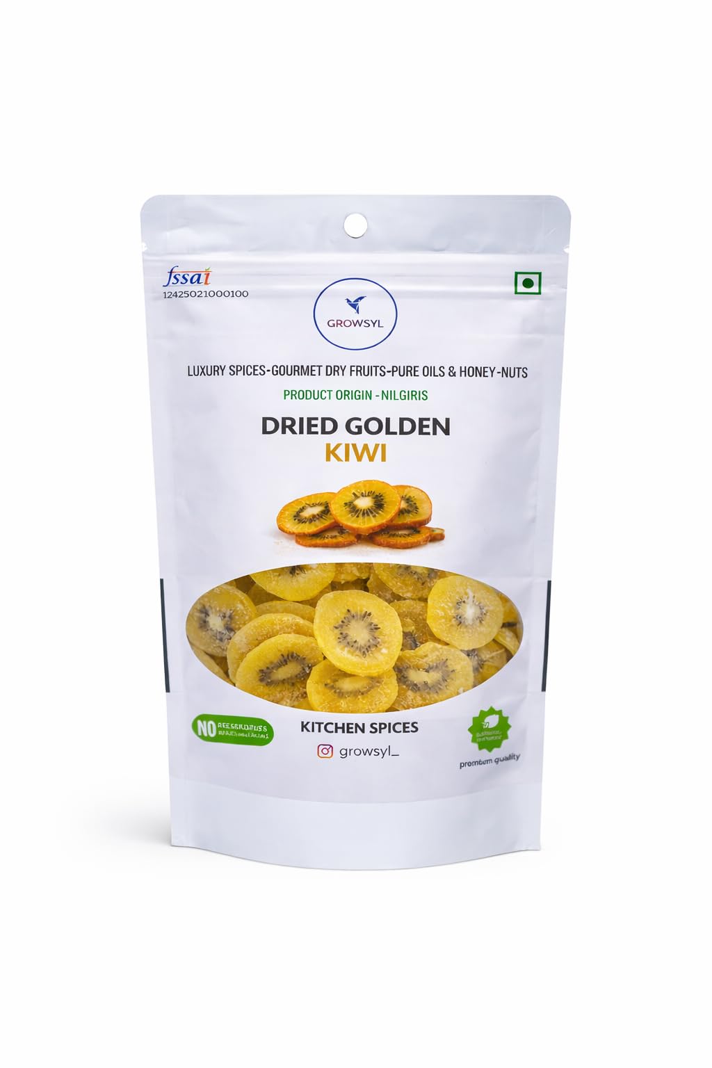 GROWSYL Dried Golden Kiwi 500g | Premium Kiwi Slices | Sweet & Tangy Natural Snack | Rich in Vitamin C & Fiber | Healthy Dried Fruit for Snacking, Baking & Desserts-image-24