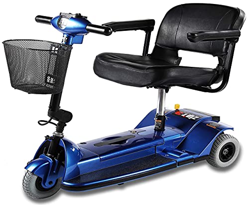 Zipr Xtra 3 Wheel Scooter - 3 Wheel Extended Wheelbase Mobility Scooter - 16" Seat Electric Wheelchair - Portable & Folding Mobility Scooters for Adults, Travel, Seniors, Elderly