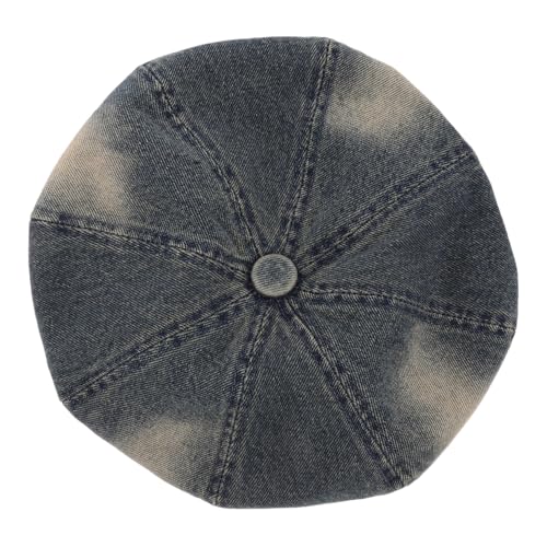 BESPORTBLE Vintage French Beret Hat for Women Artistic Painter Style Comfortable Cotton for Everyday Wear and Special Occasions Dark Blue