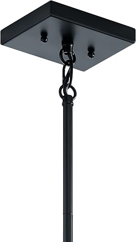 Miniatura 2 de KICHLER Marimount - Lámpara de araña convertible de 4 luces, 14 pulgadas, semi empotrada con vidrio transparente en Auburn Stained