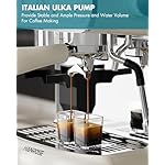 Espresso Machine With Grinder, 20 Bar Espresso Machine with Milk Frother Steam Wand, Espresso Machines for Home, Expresso Coffee Machines Professional, Cappuccino Latte Machine - Image 2