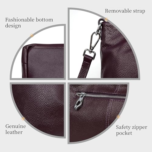 Image of Iswee Leather Satchel Women Purse and Handbag Crossbody Shoulder Bag Hobo