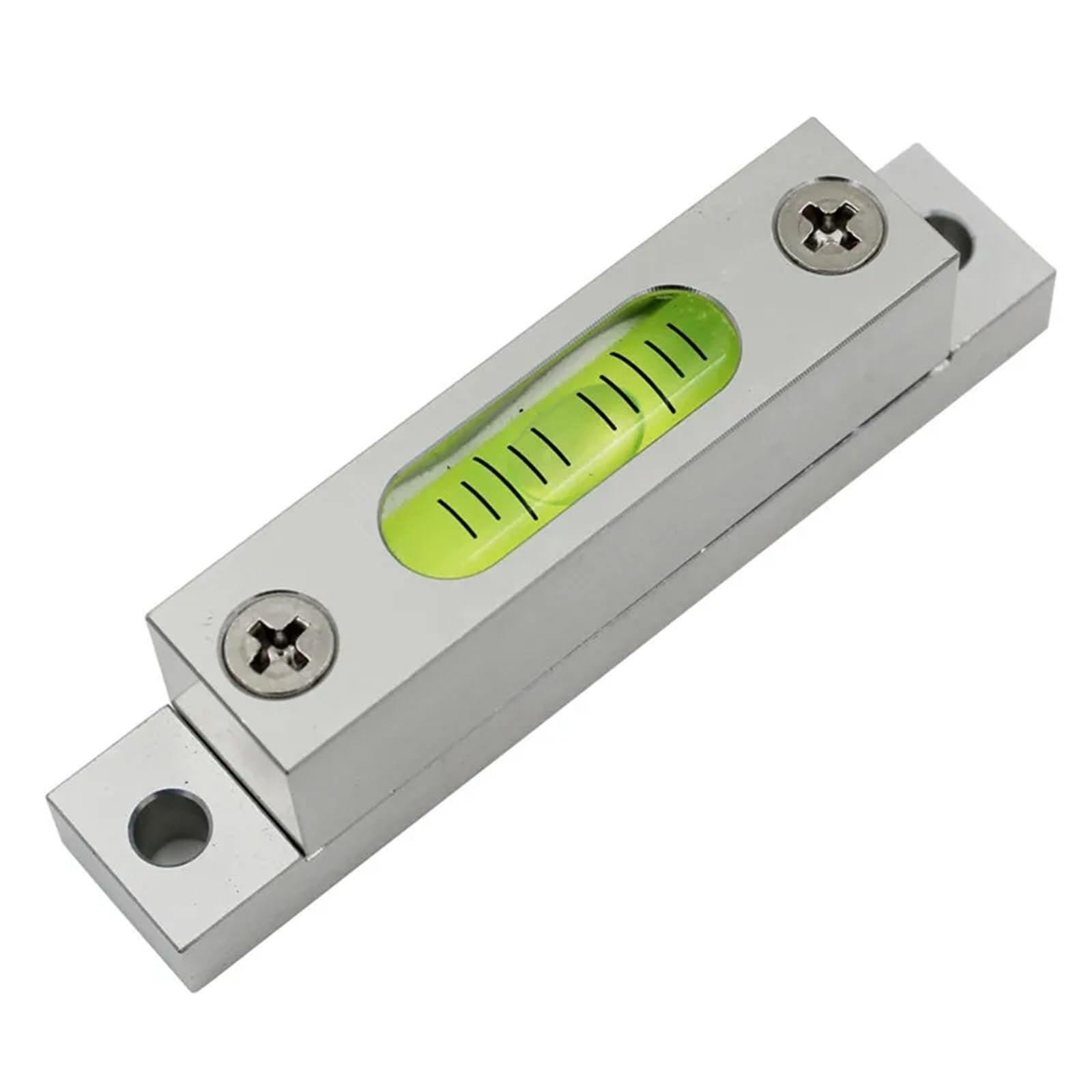 Burbuja de nivel pequeño de alta precisión, Mini nivel de tira, tira de metal cuadrada pequeña ajustable, burbuja Horizontal(Black)