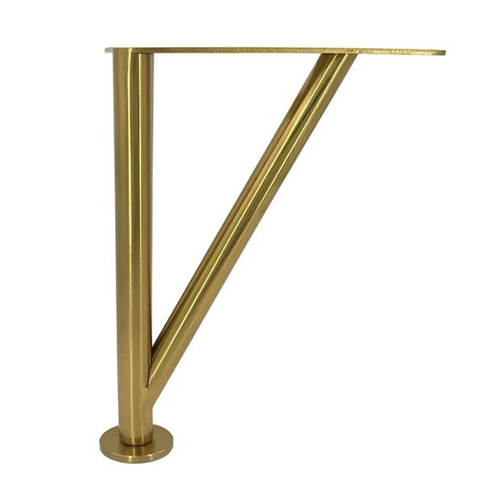 Piedini per Mobili 1PC 20cm-40cm Gambe da tavolo in ferro dorato Hardware for mobili in metallo Piedino for mobili inclinabile regolabile in acciaio inossidabile Gambe per Mobili ( Color : Golden-20cm
