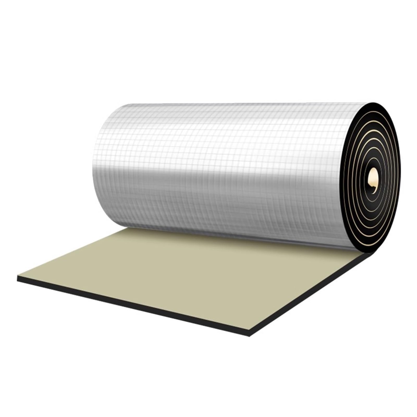 EBZFASO Double Aluminium Bubble Insulation Foil, Self-Stick Double Reflective Aluminium Foam Insulation Roll(5mm,1x8m)