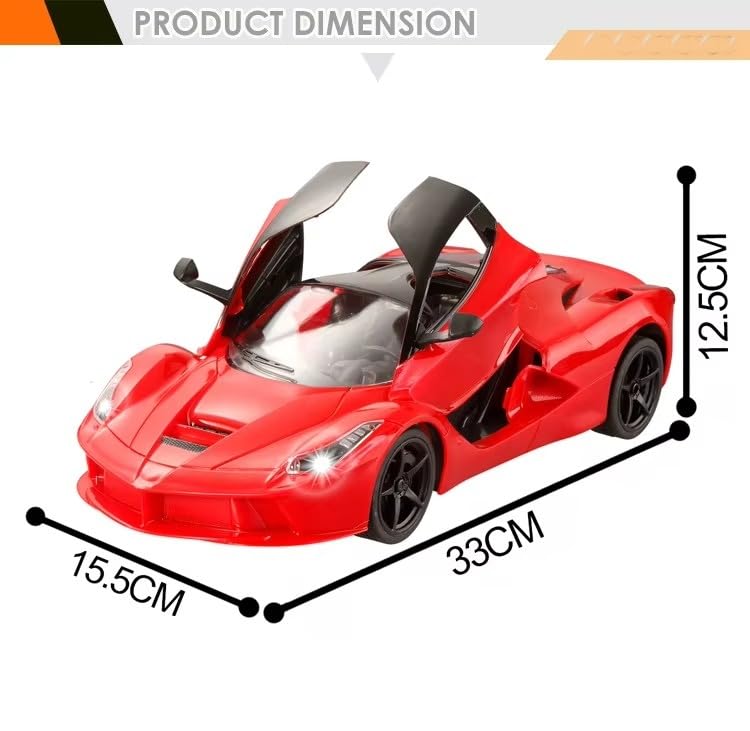 Image of SUPER TOY Open Door Remote Control Car for Boys 3-14 Years High Speed Sports RC Car Spray Booster Rechargeable Toy for Kids with Charging Cable Birthday Gift