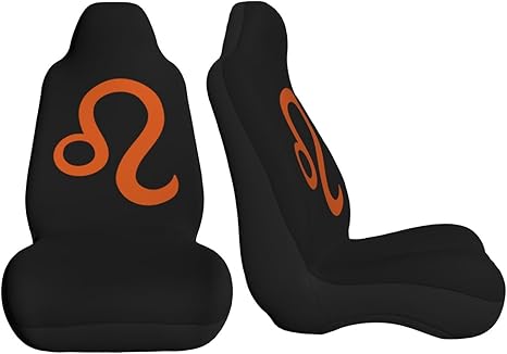 Zodiac Sign Leo Symbol Car Seat Covers Front Seat Covers Protector Car Interior Decor Set of 2 Fit Most Car Seat Covers for Car SUV Truck Sedan