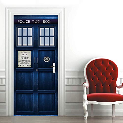 Selbstklebender Türaufkleber 'Dr Who The Tardis', Vinyl, 200 cm x 79 cm