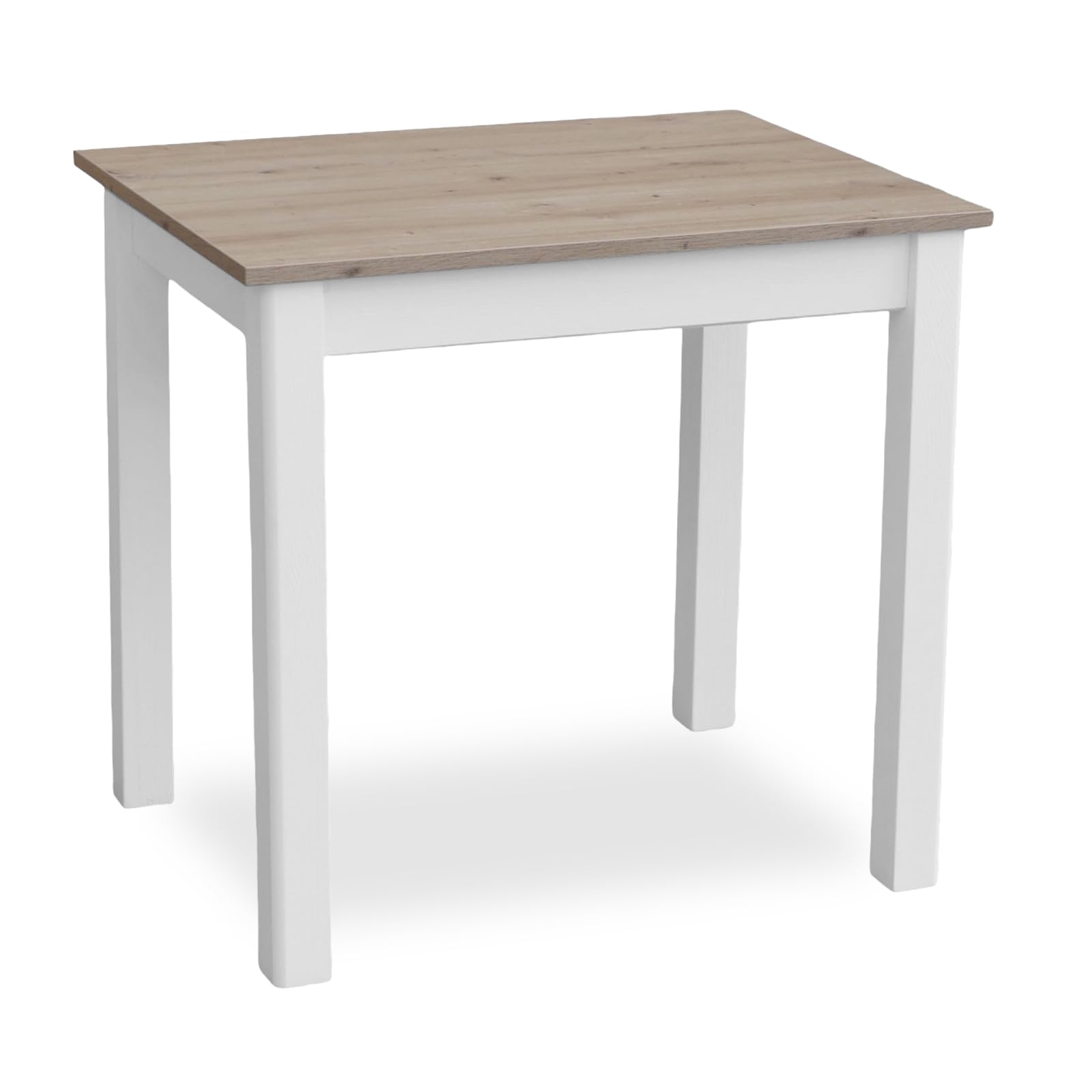 Esstisch aus Holz | 80x60 | holztisch | für 2 Personen | klein Tisch | Skandinavischer Stil | aus Kiefernholz | küchentisch | Tischplatte: Artisan Eiche