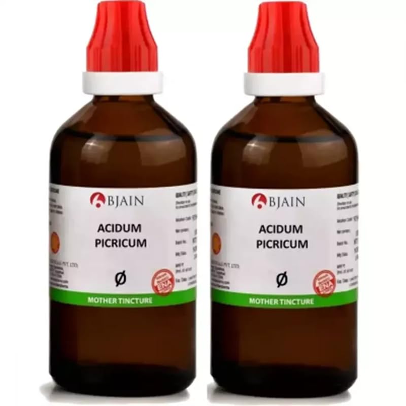 (Pack of 2) B-Jain Homeopathic Aci-dum Picricum Mother Tincture 1X (Q) (100ml) - by Wellnessmart