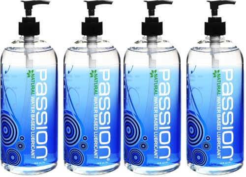 Image of Passion Natural Water-Based Personal Lubricant Twin Pack, Premium, Non-Sticky, Easy-to-Clean Formula for Smooth, Comfortable Use - 34 Fl Oz (Pack of Two) (Pack of 2)