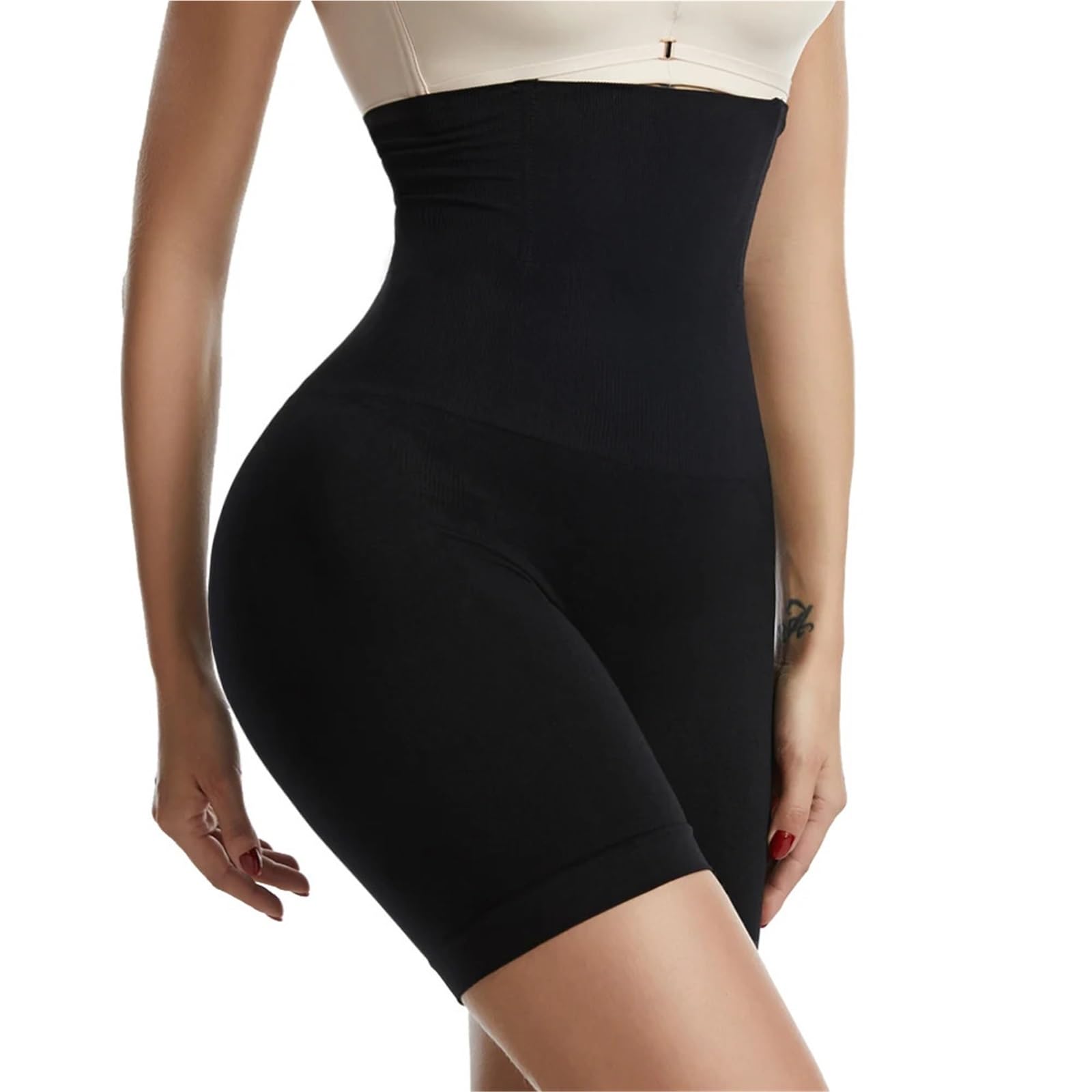 Mujer Bodies Moldeadores 2 uds alta formador de cintura entrenador bragas con control de barriga levantador de glúteos moldeador de cuerpo adelgazante Shapewear Strap Briefs Panty(Black,XL XXL)