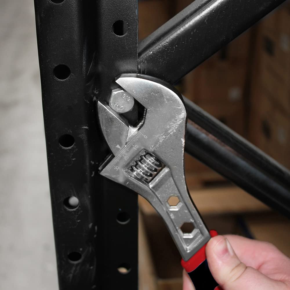 Dekton 8" Sure Grip Adjustable Spanner-1" Jaw Capacity, Silver, 8-inch - Image 3