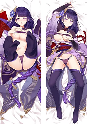 MOLUCI Genshin Impact 3D Printed Pattern Cushion Cover Embracing Body Pillowcase Anime Full-Length Pillowcase(2Way,40x120cm(47x16in))