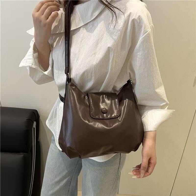 Shoulder Bag for Women Backpack with Adjustable Strap Satchel Handbag Women Purses Large Daily Bags (brown) - Image 4