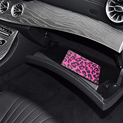 Image of LumiMokki Premium Car Registration & Insurance Card Holder with Magnetic Shut, Vehicle Glove Box Car Organizer - For Documents, Cards, License (Leopard B)