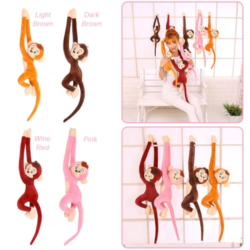 Fogukier 65cm Plüschtier AFFE Süßer Langarmiger AFFE Hängende Stofftier, Kindersicheres Kuscheltier Äffchen, Hanging Monkey Plüsch Spielzeug Für Kinder Mädchen Und Junge-n
