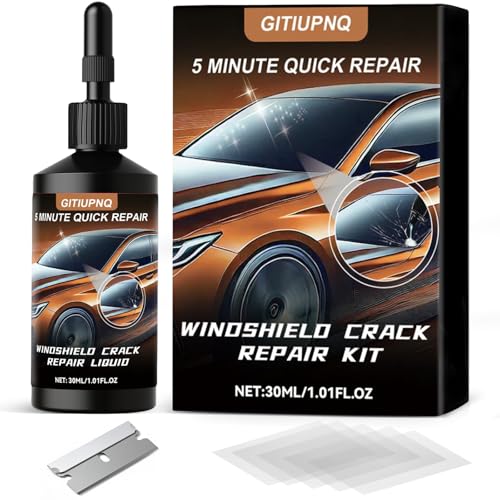 GITIUPNQ Windshield Repair Kit, 5-Minute Quick Fix for Chips and Cracks, Professional Windshield Crack Repair Kit, Rock Chip Repair Kit, Helps Stop Crack Spreading Fast. (1 Pcs)