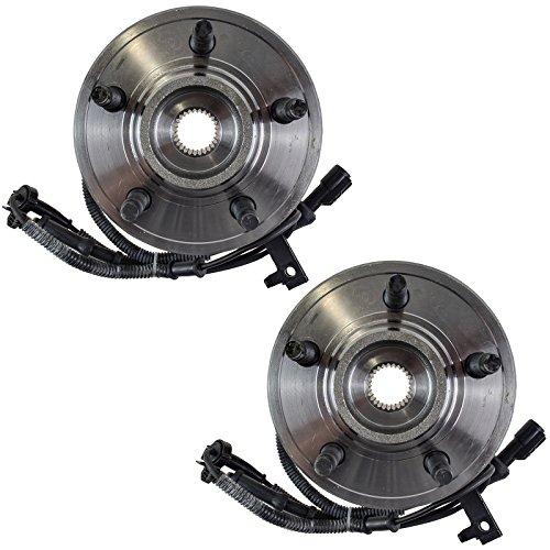 Image of TRQ Front Left and Right Wheel Bearing & Hub Assembly Set 2 Piece for 2006-2010 Ford Explorer 2007-2010 Explorer Sport Trac 2006-2010 Mercury Mountaineer
