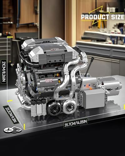 Mould King 10201 W16 Engine Model Kit, MOC Bug Supercar Engine Model with Battery and Motor, Collectable 16-Cylinder Car Engine Transmission, Shiftable Gear Operation for Adults (2024+ PCS) - Image 6