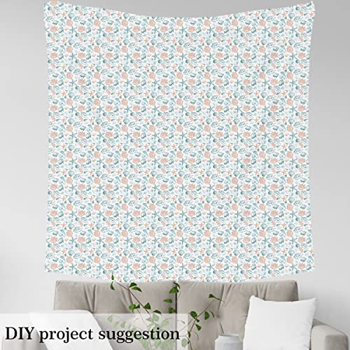 Ocean Upholstery Fabric by The Yard Coastal Beach Ocean Reupholstery Fabric for Chairs Starfish Shell Seaweed Print Decorative Waterproof Outdoor Fabric 2 Yards (L184*W150cm) - Image 3