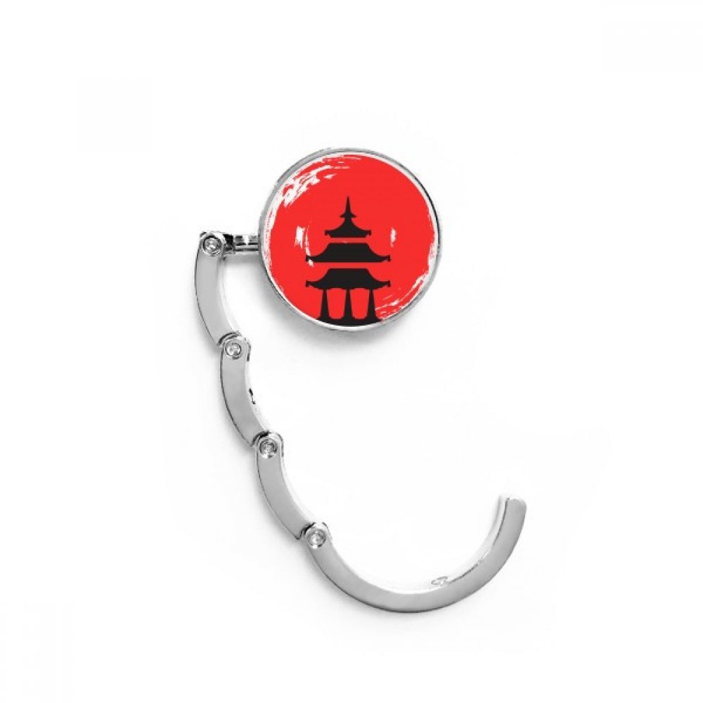 Gancho plegable bolso escritorio soporte portátil diseño de templo japonés DIYthinker 7