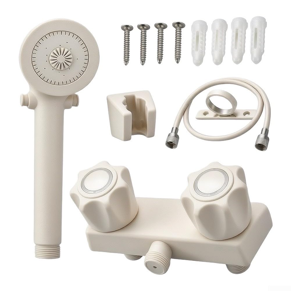 para ducha Exterior RV 4 Pulgadas ABS Ahorro Agua para ducha(creamy white)