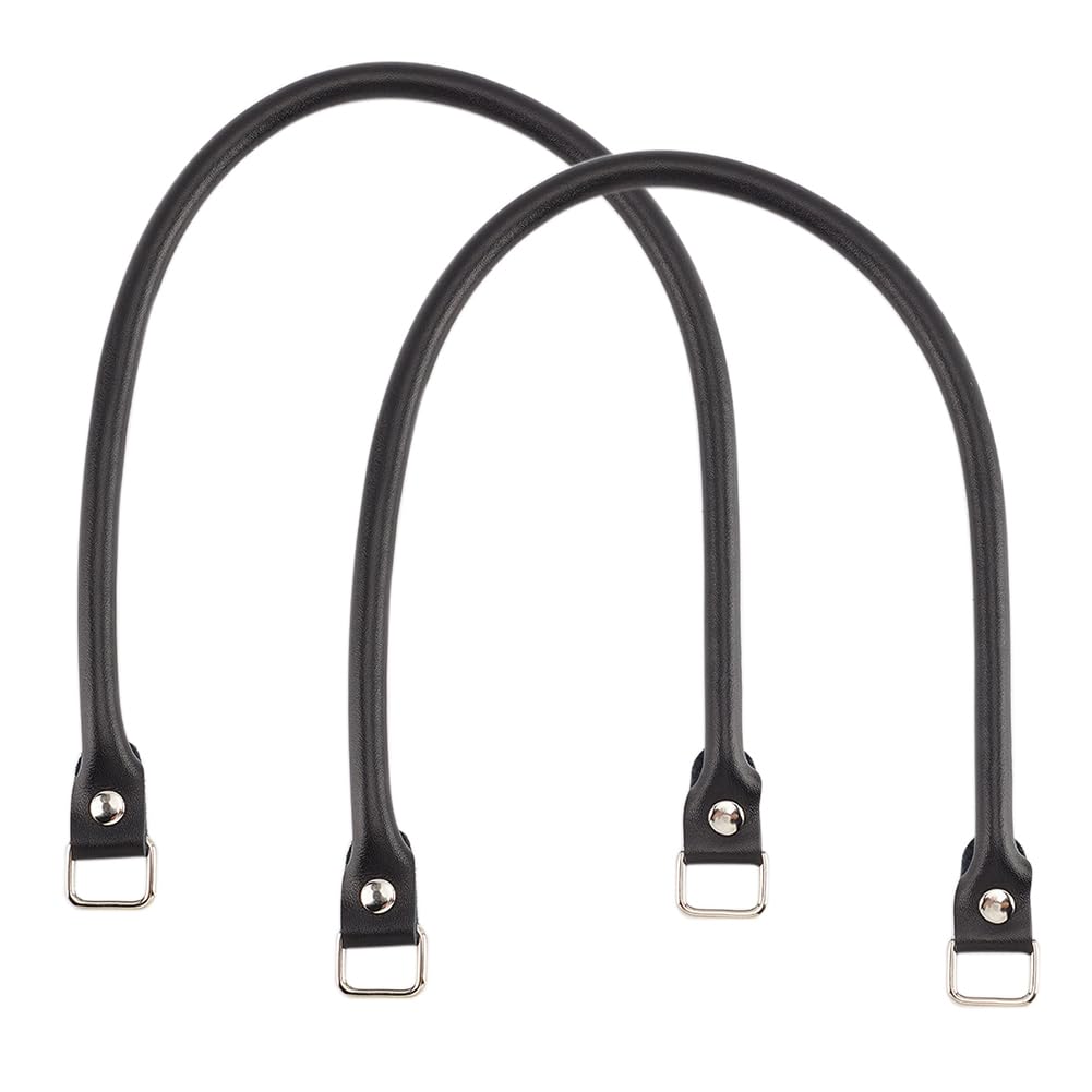 PH PandaHall Zwarte Lederen Portemonnee Riem 50Cm (20 Inch) Tas Handvat Vervanging Schoudertas Riem Met Sluitingen Voor Handtas Tote Aktetas Portemonnee DIY Handtas Maken Onderarm Tas