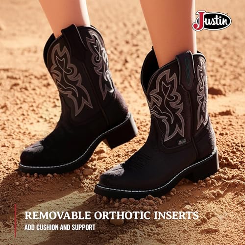 Justin Gypsy Kay 8” Cowboy Boots for Women - Premium Full-Grain Leather Women’s Cowgirl Boots with Removable Orthotic Footbed, Slip-Resistant Rubber Outsole4