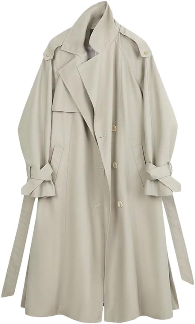 Women's Solid Color Trench Coat Thick Trench Coat