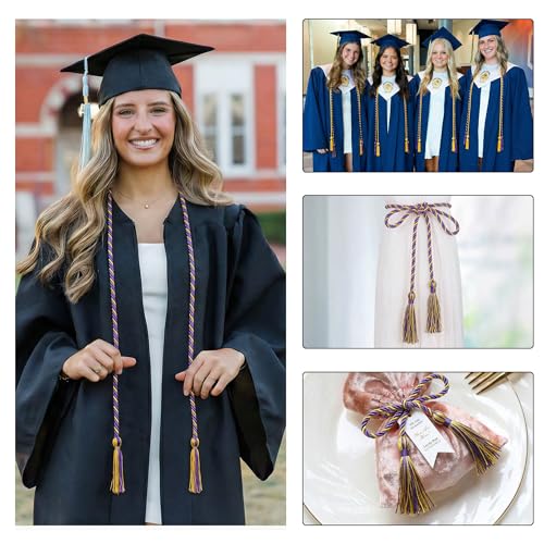 Image of GraduationMall Graduation Honor Cord 68 inch PurpleGold