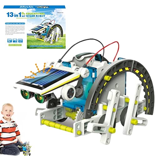 Kits de robôs solares - 13 em 1 STEM Solar Toy Robot DIY Building Kit para Crianças,Brinquedos de co