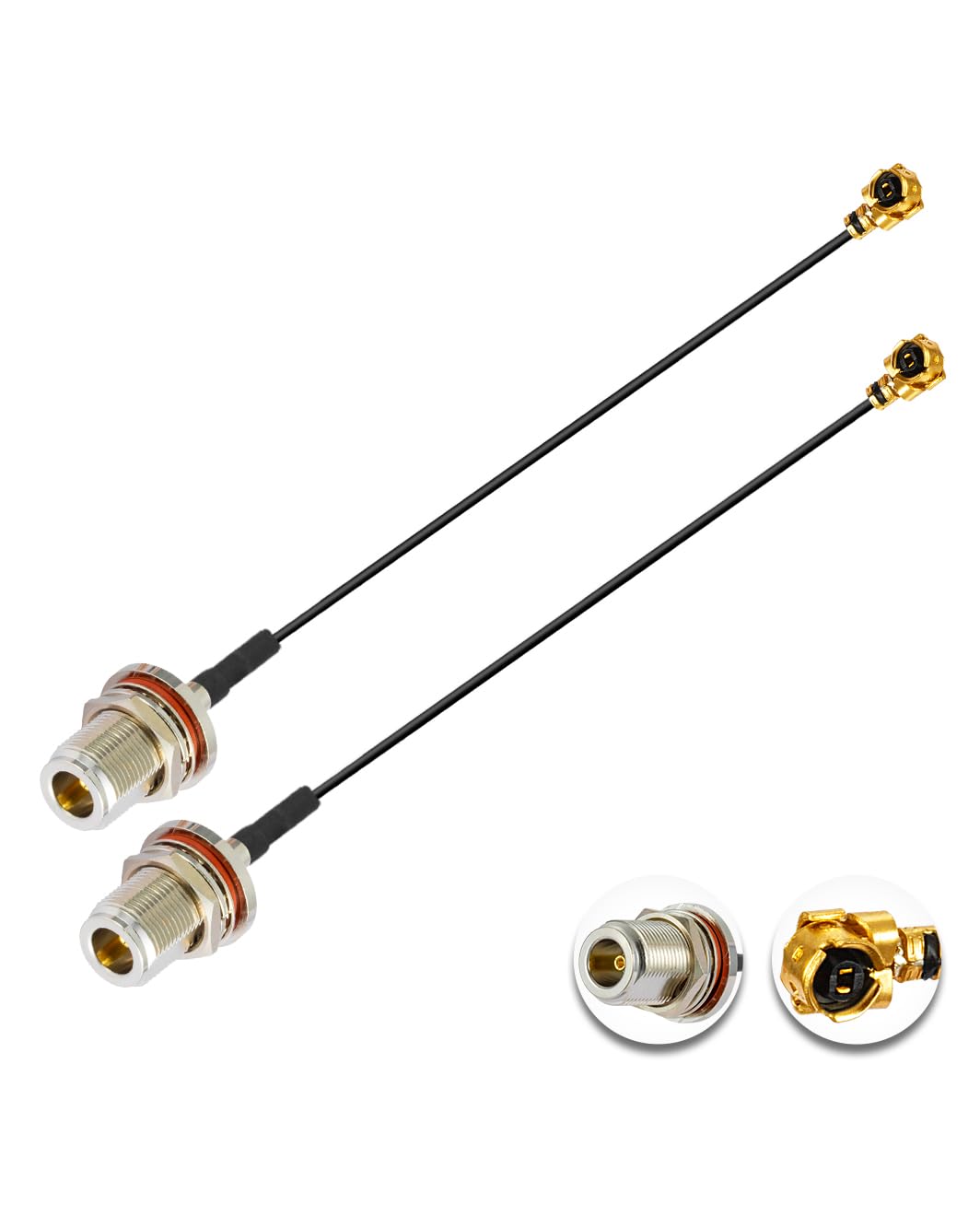 2PCS U.FL IPEX to N Type Female Low Loss Coaxial Cable 6" /15CM U.fl/IPEX 1.13mm Mini-Coaxial Pigtail Cable for Wireless Routers Mini PCIE Network Cards PCI Wi-Fi WAN Repeater-image-44
