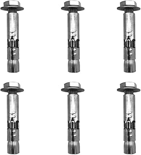 JINXM 6 Stück Betonanker Stockschrauben M8 Schwerlastanker Ringmutter Expansionsschrauben Sechskant Dehnschraube Hardware ...