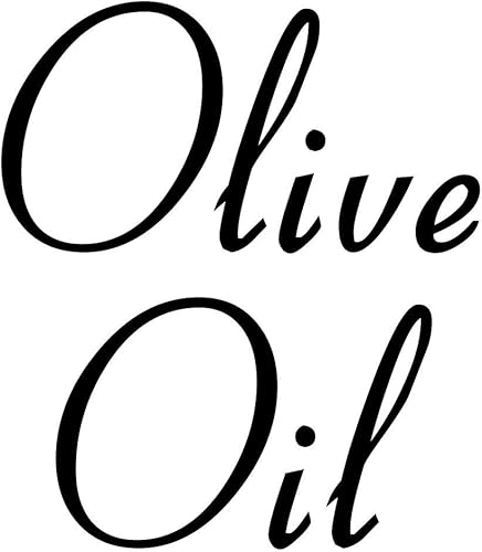 Etiqueta de aceite de oliva de 2.75 pulgadas de ancho x 3 pulgadas de alto, organización de despensa de cocina, calcomanía de vinilo troquelada,
