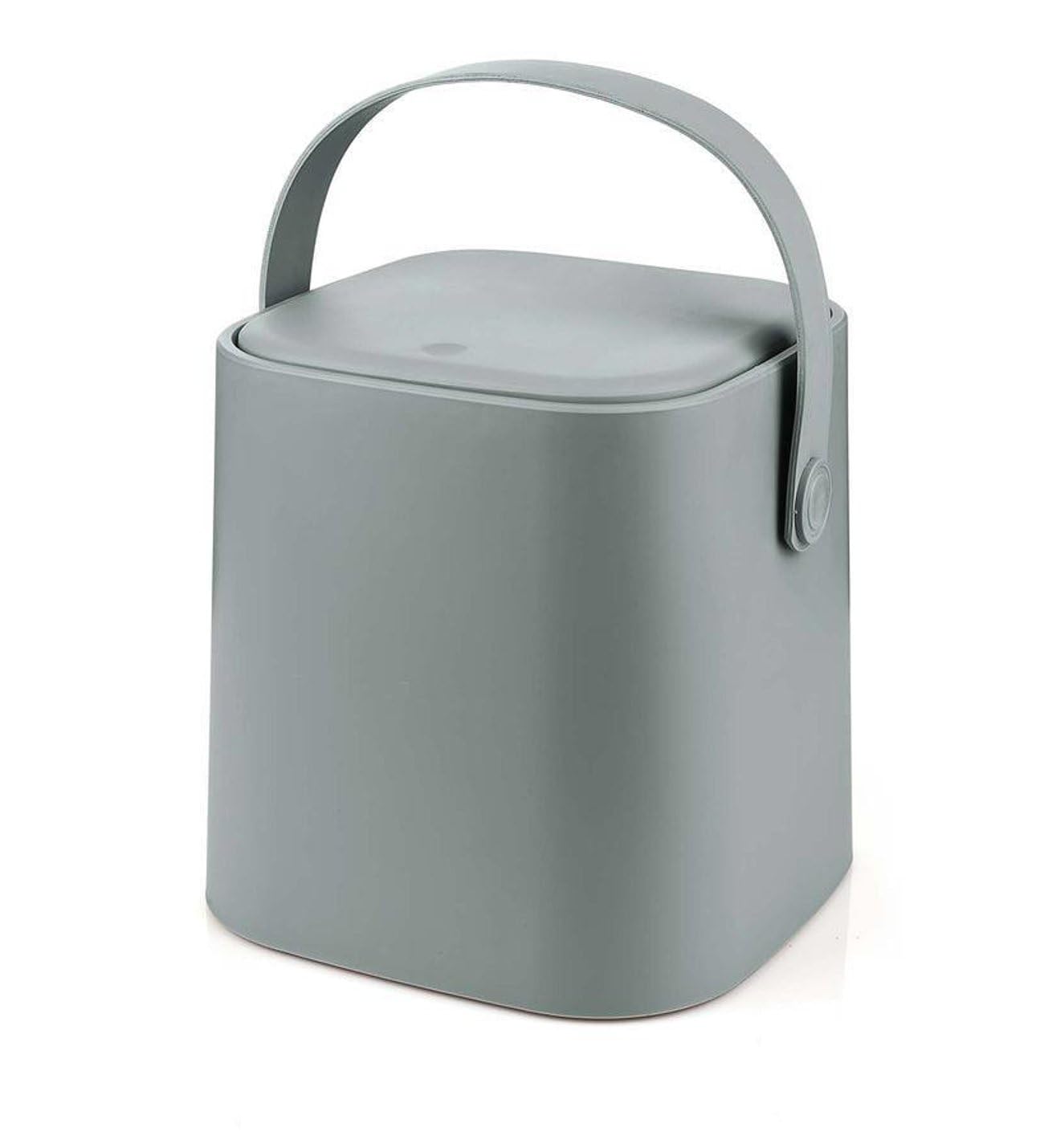 Coverest Tutma Saplı İç Kovalı Tezgah Üstü Mutfak Çöp Kovası, 4 Litre, Kilitli Kapak, Click…