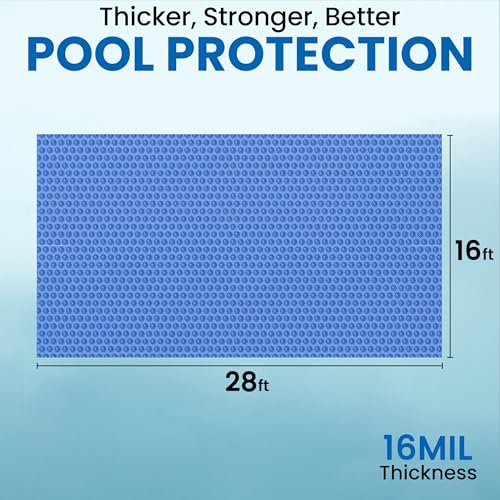 Cobertor Solar para Piscina 16 Mil 16 x 28 Ft Azul miniatura 3