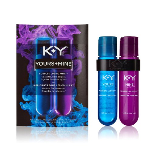 K-Y Yours + Mine Couples Lubricant, 1.5 fl oz, 2 counts of Bottles(packs of 2)