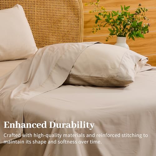 Image of Bedlifes 1000TC Egyptian Cotton Queen Sheets, 4Pcs, 16 inch Deep Pocket | Cooling & Breathable, Ultra Soft, Hotel Comfort, Sateen Weave, OEKO-TEX Certified, Easy-Care Machine Washable
